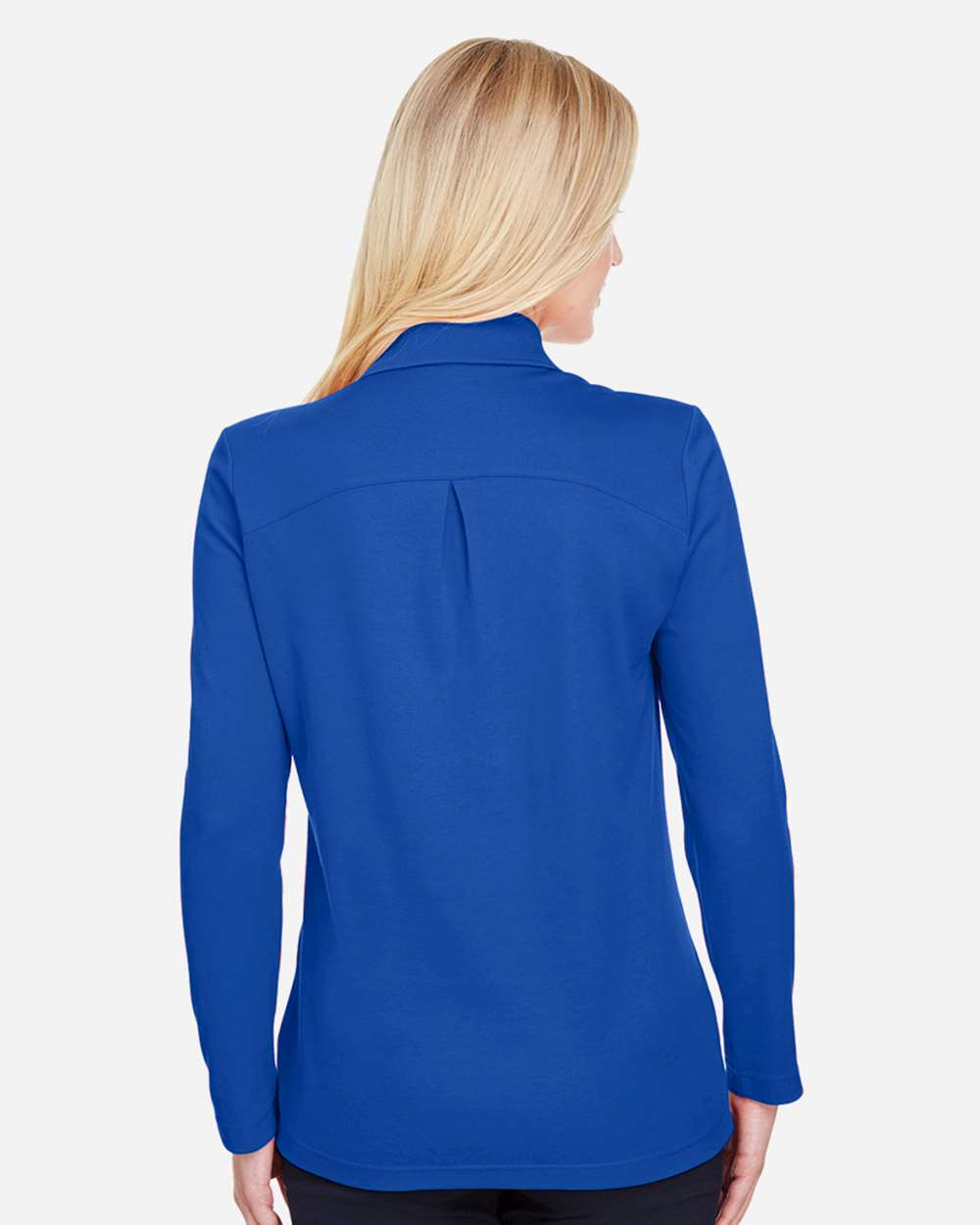 Devon & Jones Women's CrownLux Performance® Plaited Long Sleeve Polo - DG20LW True Royal
