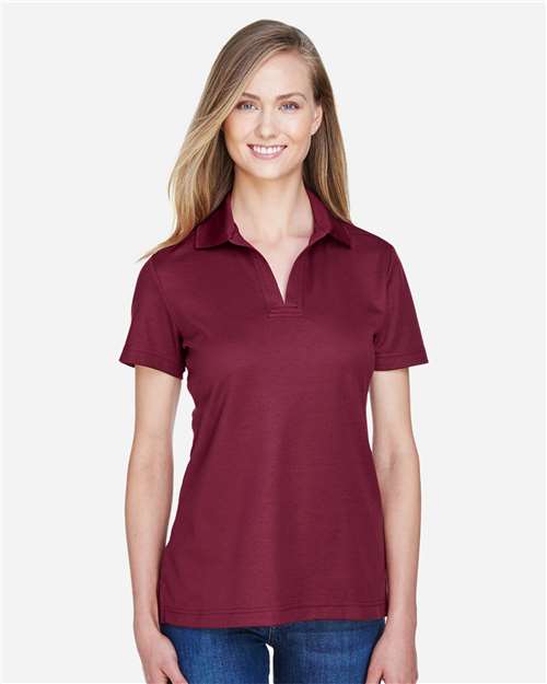 Devon & Jones Women's CrownLux Performance® Plaited Polo - DG20W Burgundy