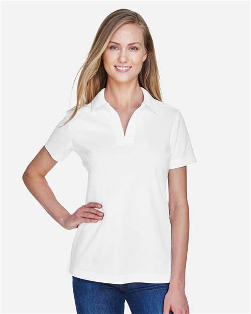 Devon & Jones Women's CrownLux Performance® Plaited Polo - DG20W White