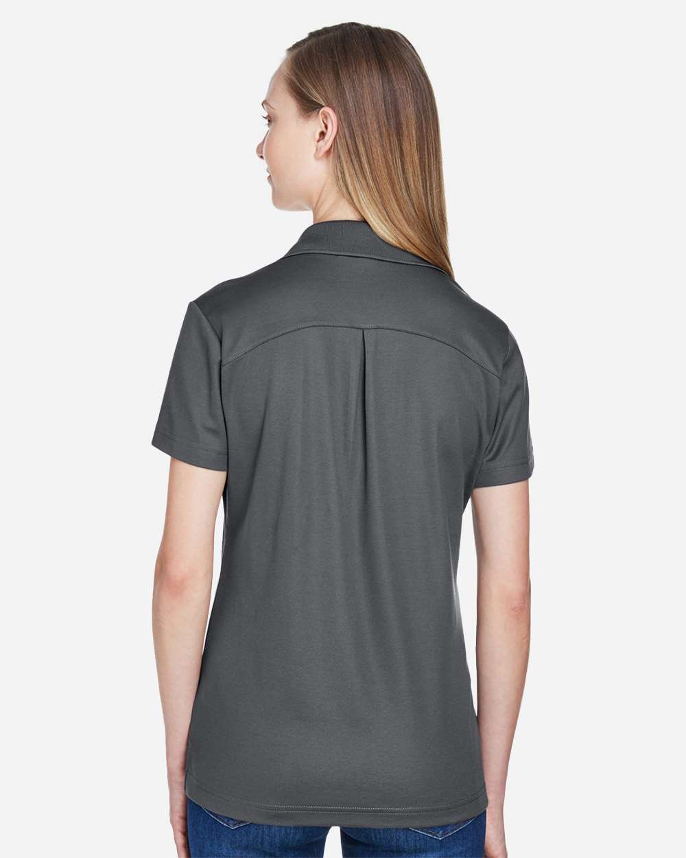 Devon & Jones Women's CrownLux Performance® Plaited Polo - DG20W Graphite