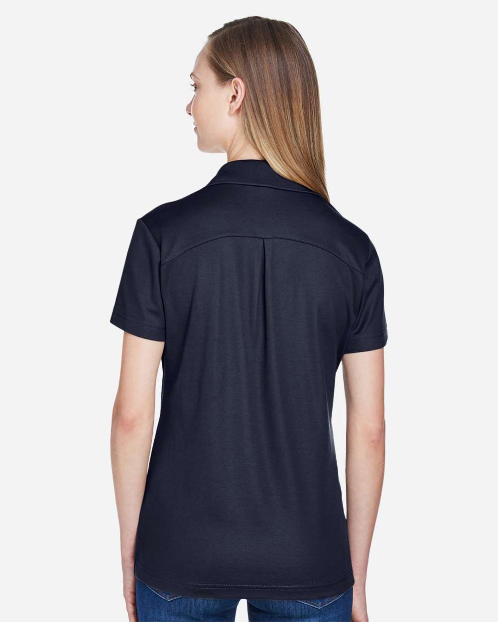 Devon & Jones Women's CrownLux Performance® Plaited Polo - DG20W Navy