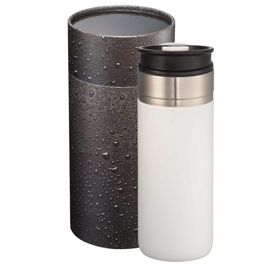 Vector Leak Proof Tumbler 18oz w/ Cylindrical Box - 1626-92 White