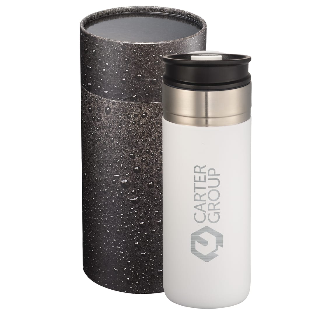 Vector Leak Proof Tumbler 18oz w/ Cylindrical Box - 1626-92 White