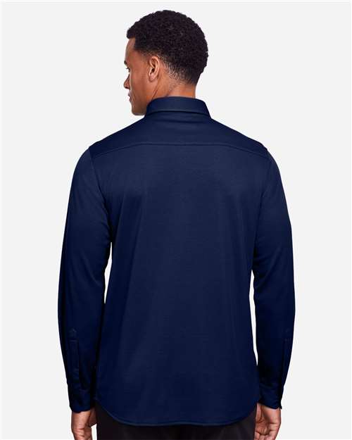 Devon & Jones Men's CrownLux Performance® Plaited Dress Shirt - DG20Z Navy