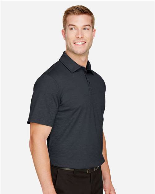 Devon & Jones Men's CrownLux Performance® Address Mélange Polo - DG22 Black Heather