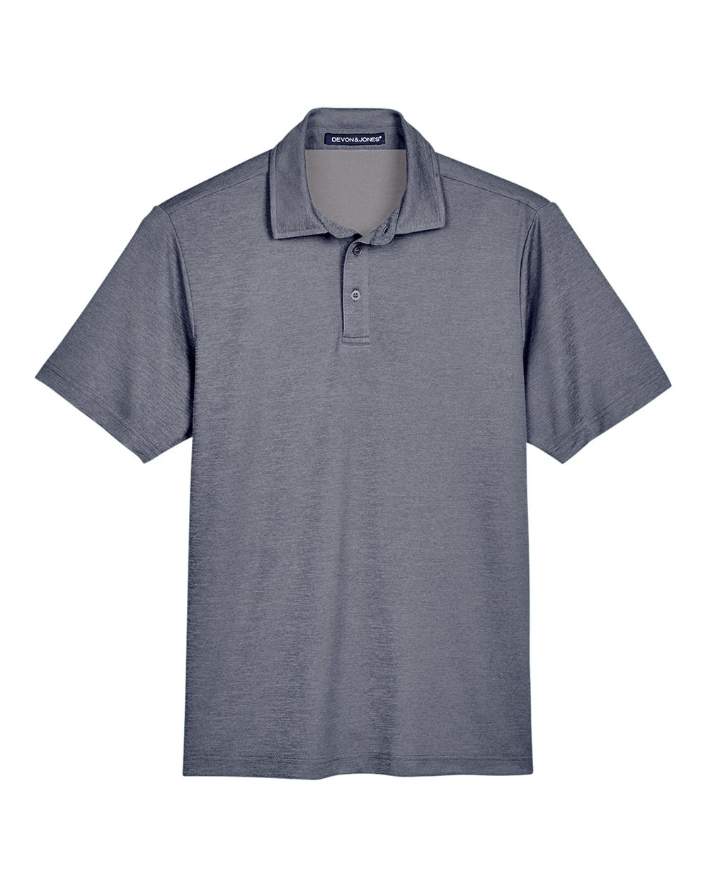 Devon & Jones Men's CrownLux Performance® Address Mélange Polo - DG22 Navy Heather