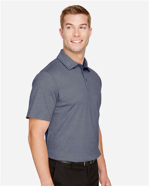 Devon & Jones Men's CrownLux Performance® Address Mélange Polo - DG22 Navy Heather