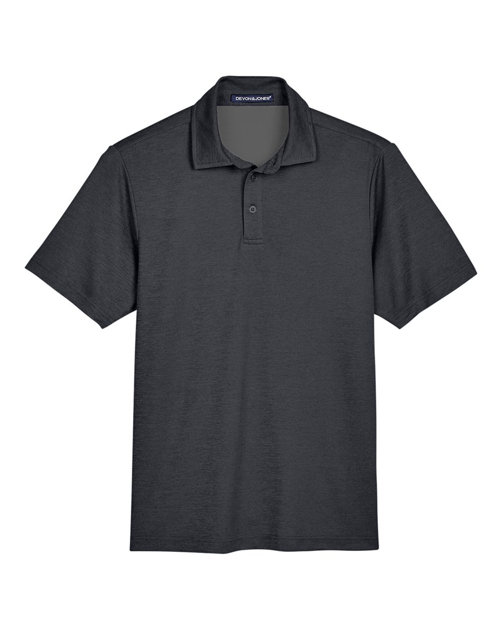 Devon & Jones Men's CrownLux Performance® Address Mélange Polo - DG22 Black Melange