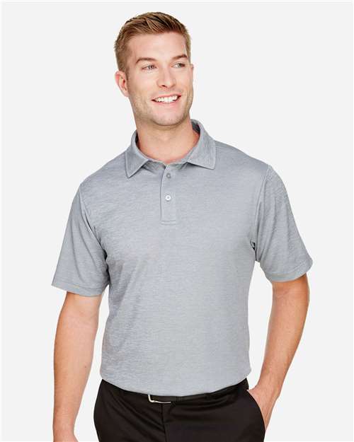 Devon & Jones Men's CrownLux Performance® Address Mélange Polo - DG22 Grey Melange
