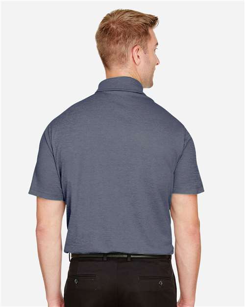 Devon & Jones Men's CrownLux Performance® Address Mélange Polo - DG22 Navy Melange