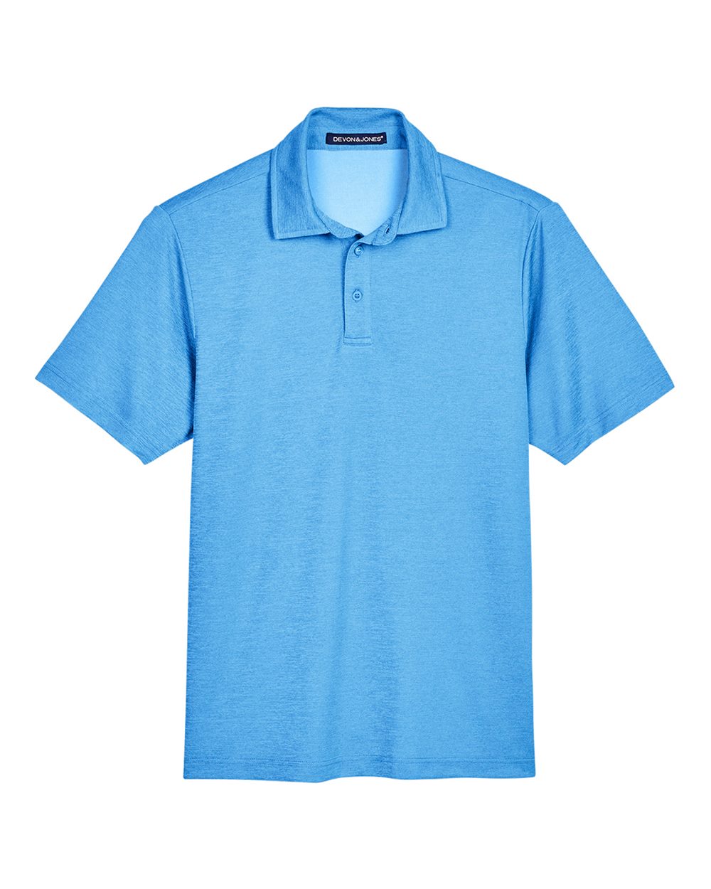 Devon & Jones Men's CrownLux Performance® Address Mélange Polo - DG22 Ocean Blue Melange