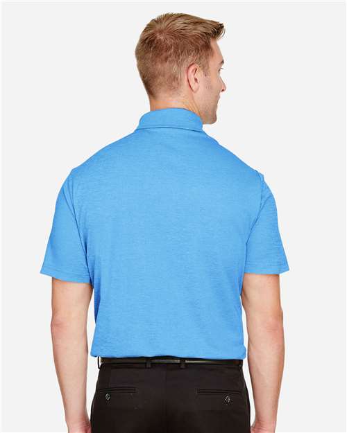 Devon & Jones Men's CrownLux Performance® Address Mélange Polo - DG22 Ocean Blue Melange