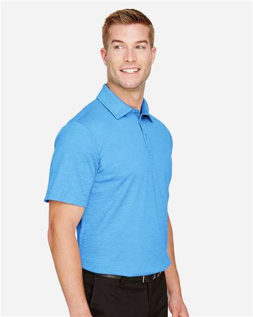 Devon & Jones Men's CrownLux Performance® Address Mélange Polo - DG22 Ocean Blue Melange