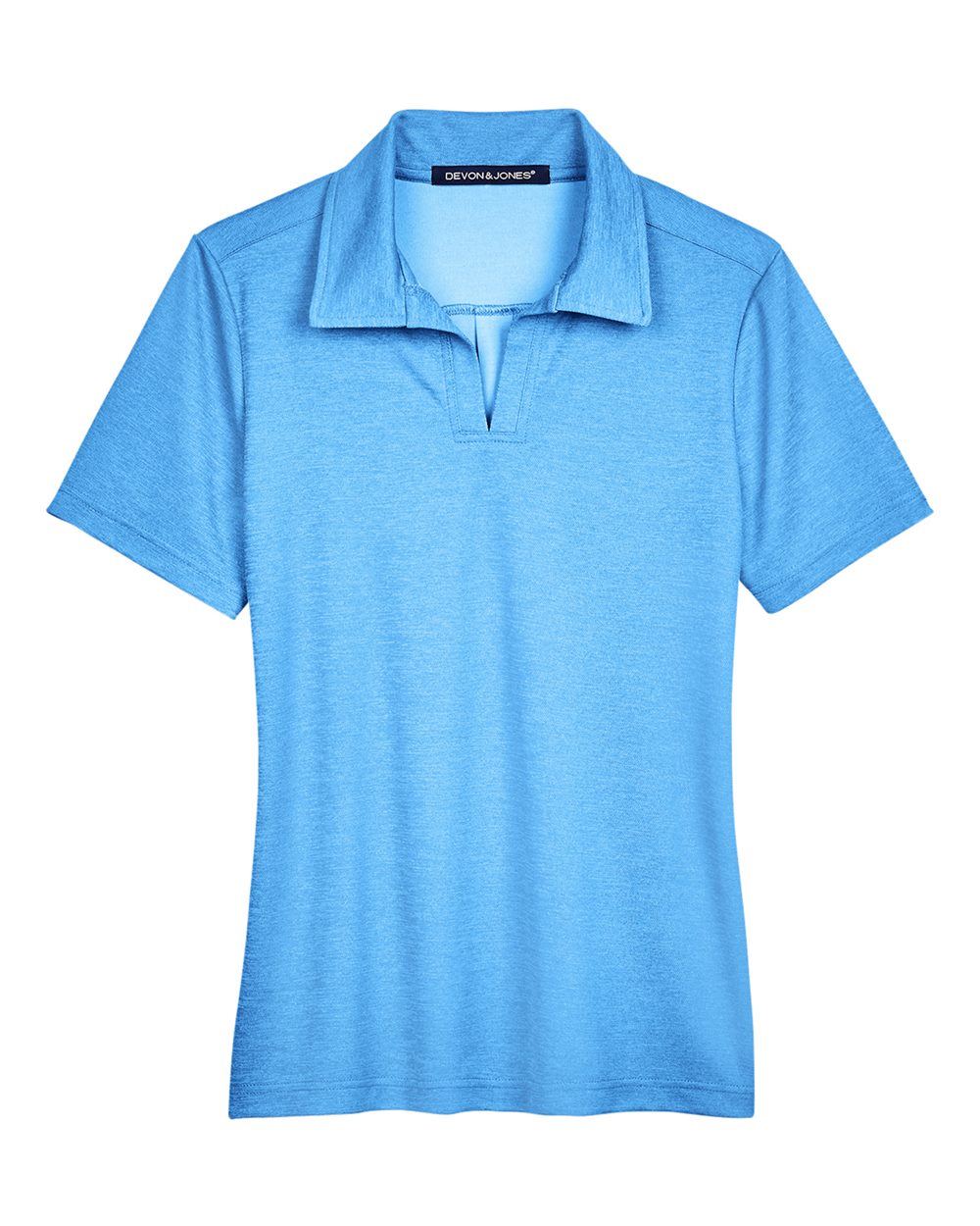 Devon & Jones Women's CrownLux Performance® Address Melange Polo - DG22W Ocean Blue Heather