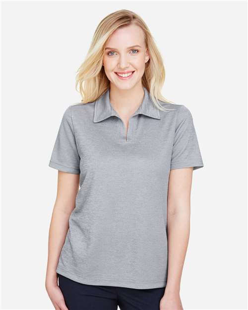 Devon & Jones Women's CrownLux Performance® Address Melange Polo - DG22W Grey Melange
