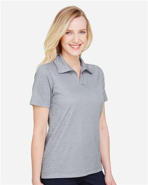 Devon & Jones Women's CrownLux Performance® Address Melange Polo - DG22W Grey Melange