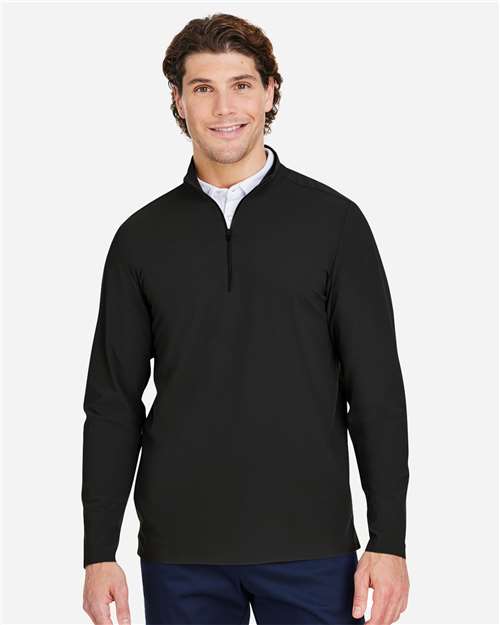 Devon & Jones Men's CrownLux Performance® Windsor Welded Quarter-Zip Pullover - DG410 Black