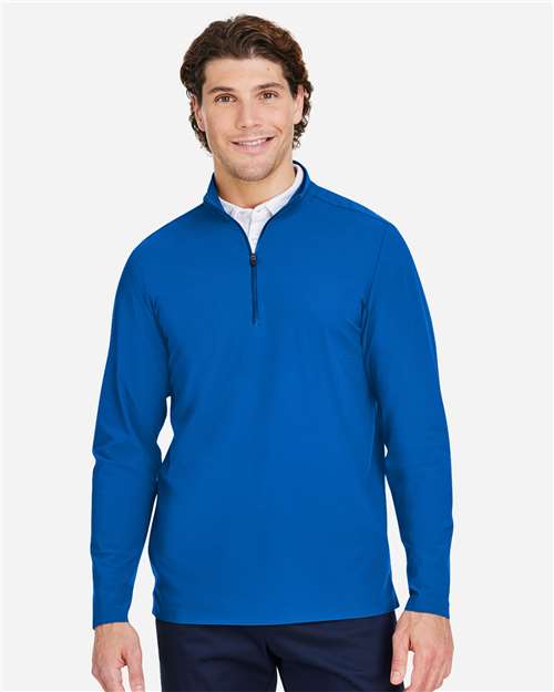 Devon & Jones Men's CrownLux Performance® Windsor Welded Quarter-Zip Pullover - DG410 French Blue