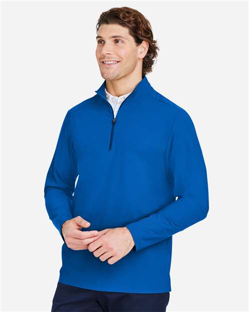 Devon & Jones Men's CrownLux Performance® Windsor Welded Quarter-Zip Pullover - DG410 French Blue