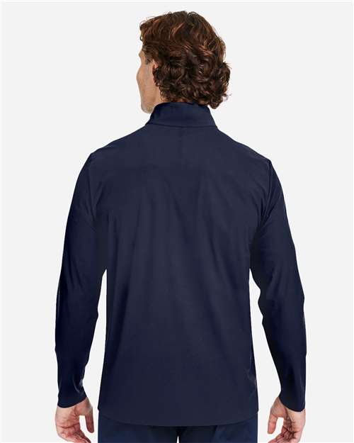Devon & Jones Men's CrownLux Performance® Windsor Welded Quarter-Zip Pullover - DG410 Navy