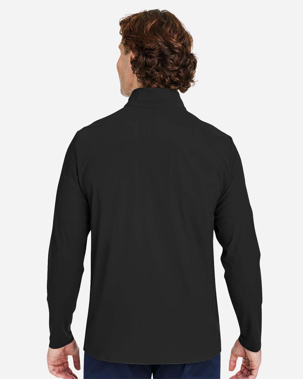 Devon & Jones Men's CrownLux Performance® Windsor Welded Quarter-Zip Pullover - DG410 Black