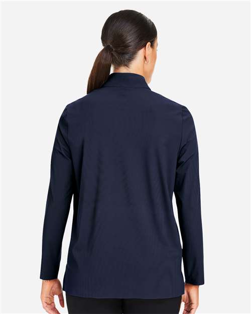 Devon & Jones Women's CrownLux Performance® Windsor Welded Quarter-Zip Pullover - DG410W Navy