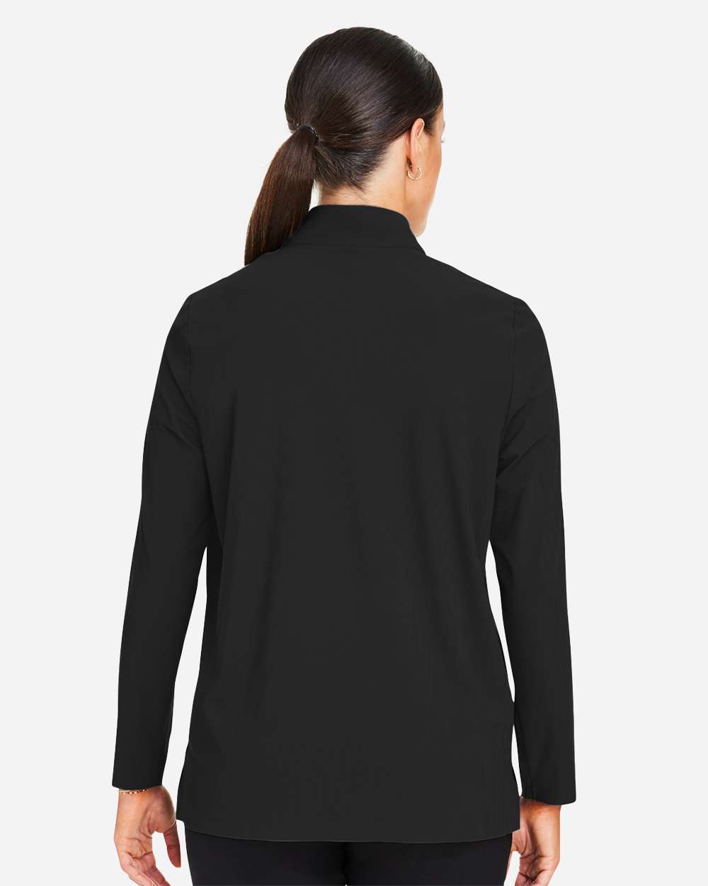 Devon & Jones Women's CrownLux Performance® Windsor Welded Quarter-Zip Pullover - DG410W Black