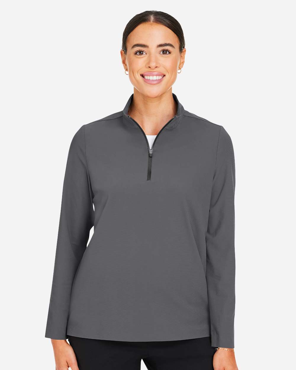 Devon & Jones Women's CrownLux Performance® Windsor Welded Quarter-Zip Pullover - DG410W Graphite