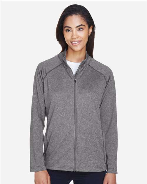 Devon & Jones Women's Stretch Tech-Shell® Compass Full-Zip Jacket - DG420W Dark Grey Heather