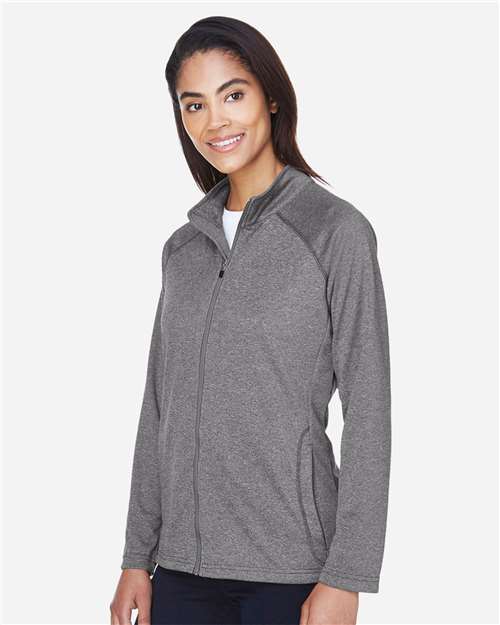 Devon & Jones Women's Stretch Tech-Shell® Compass Full-Zip Jacket - DG420W Dark Grey Heather