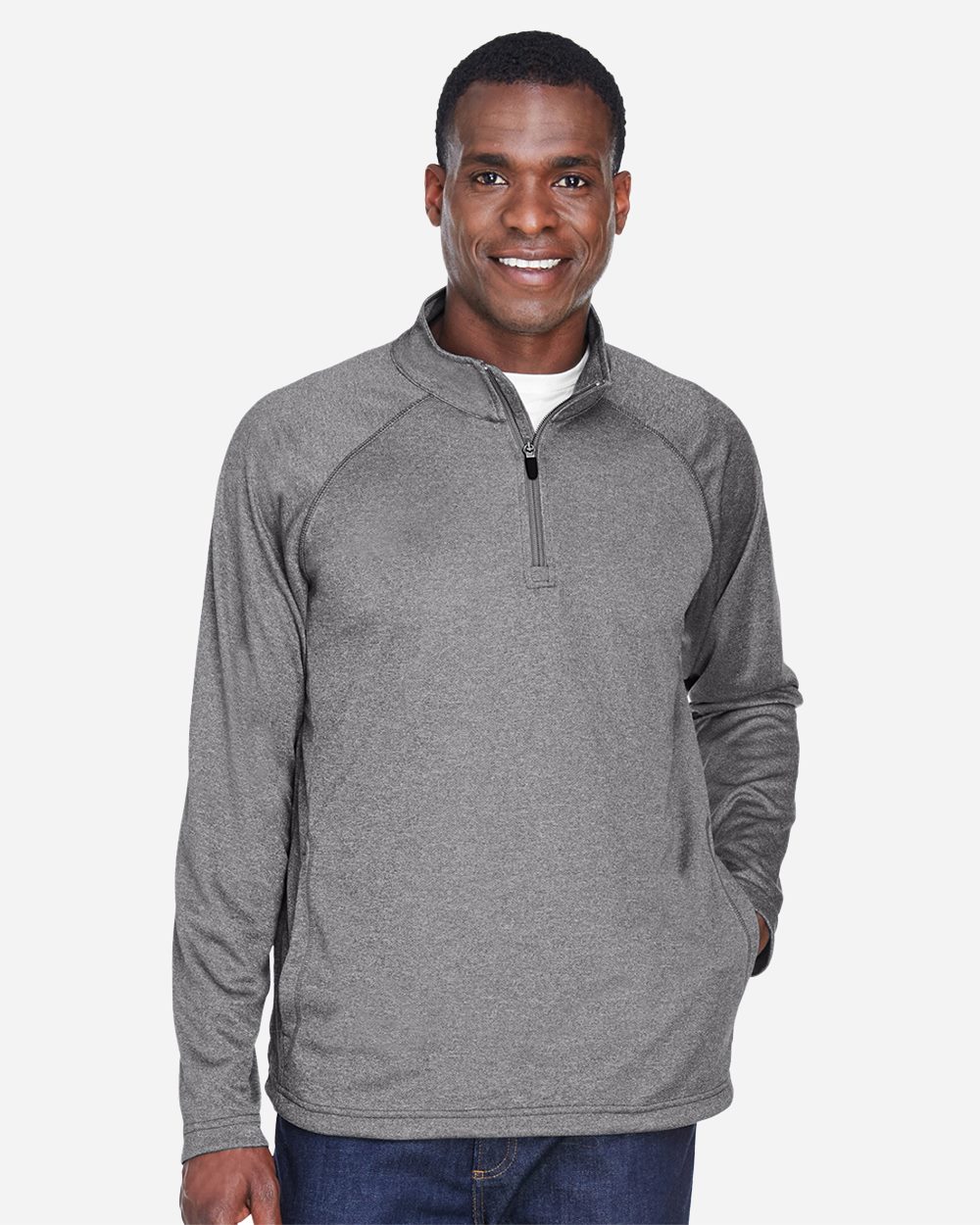 Harriton Men's Stretch Tech-Shell® Compass Quarter-Zip Pullover - DG440