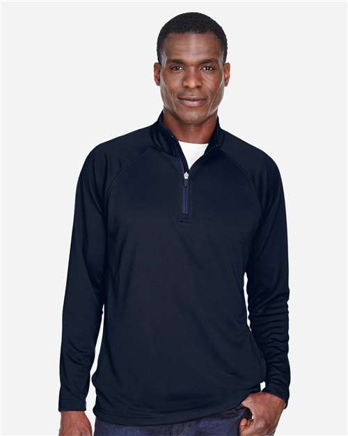 Devon & Jones Men's Stretch Tech-Shell® Compass Quarter-Zip Pullover - DG440 Navy