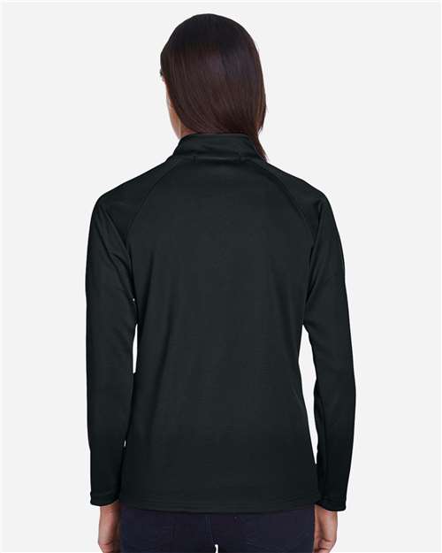 Devon & Jones Women's Stretch Tech-Shell® Compass Quarter-Zip Pullover - DG440W Black