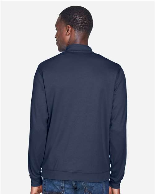 Devon & Jones Men's DRYTEC20™ Performance Quarter-Zip Pullover - DG479 Navy- Grey Heather- Graphite