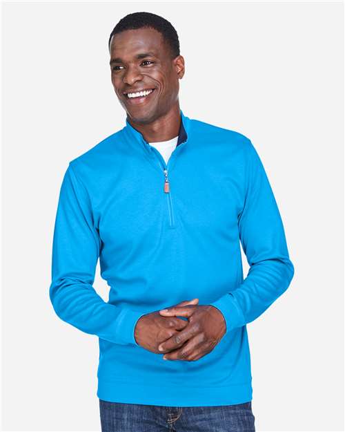 Devon & Jones Men's DRYTEC20™ Performance Quarter-Zip Pullover - DG479 Ocean Blue- Navy- Ocean Blue
