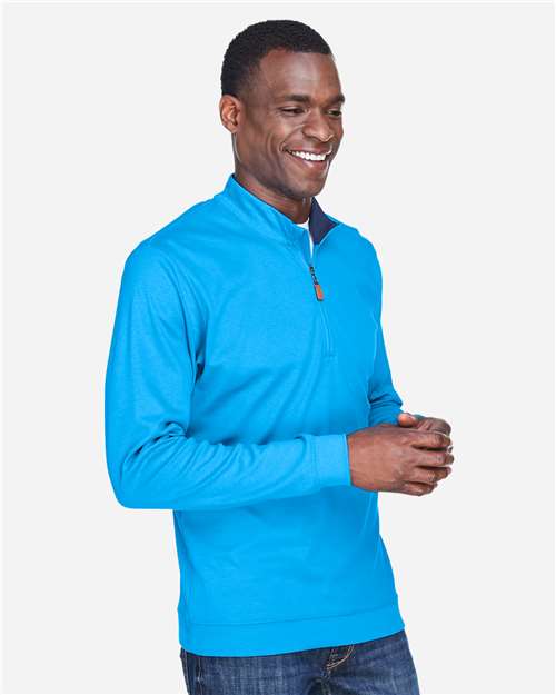 Devon & Jones Men's DRYTEC20™ Performance Quarter-Zip Pullover - DG479 Ocean Blue- Navy- Ocean Blue