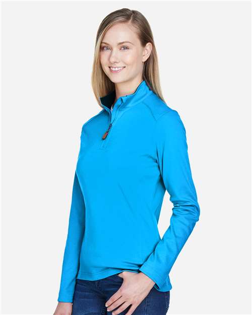 Devon & Jones Women's DRYTEC20™ Performance Quarter-Zip Pullover - DG479W Ocean Blue- Navy- Ocean Blue