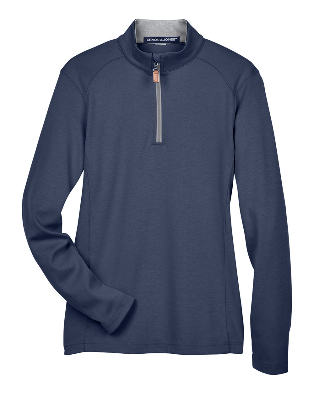 Devon & Jones Women's DRYTEC20™ Performance Quarter-Zip Pullover - DG479W Navy- Grey Heather- Graphite