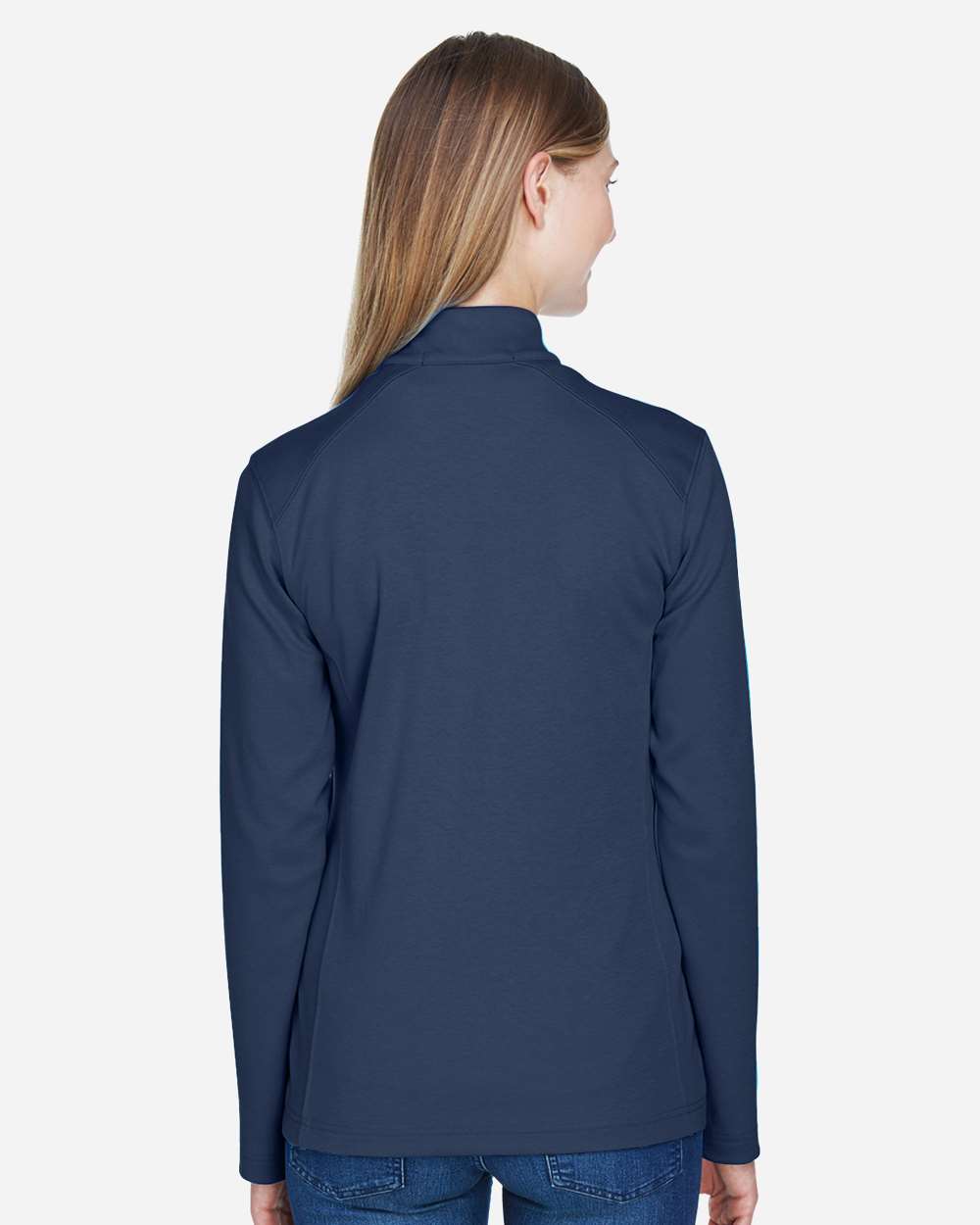 Devon & Jones Women's DRYTEC20™ Performance Quarter-Zip Pullover - DG479W Navy- Grey Heather- Graphite