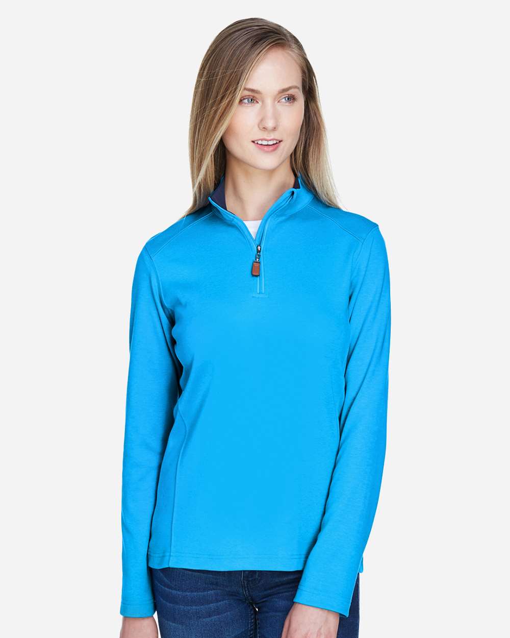 Devon & Jones Women's DRYTEC20™ Performance Quarter-Zip Pullover - DG479W Ocean Blue- Navy- Ocean Blue
