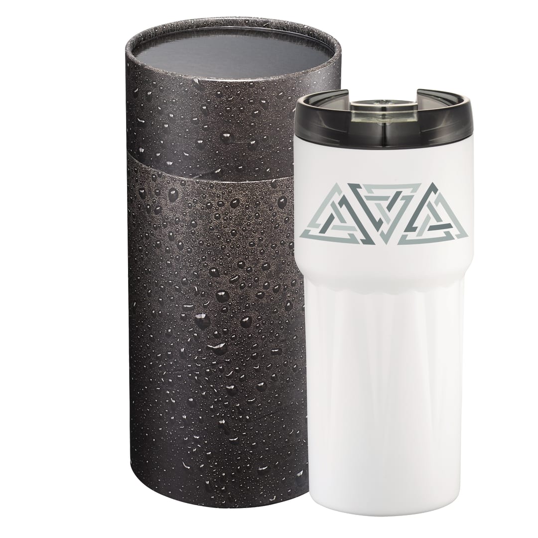 Pyramid Copper Tumbler 20oz With Cylindrical Box - 1626-94 White