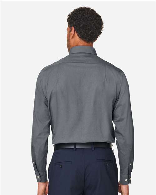 Devon & Jones Men's CrownLux Performance® Spencer Poplin Dress Shirt - DG505 Graphite Melange