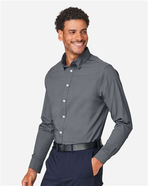 Devon & Jones Men's CrownLux Performance® Spencer Poplin Dress Shirt - DG505 Graphite Melange