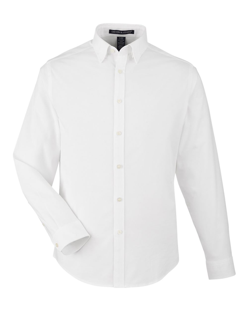 Devon & Jones Men's CrownLux Performance® Spencer Poplin Dress Shirt - DG505 White