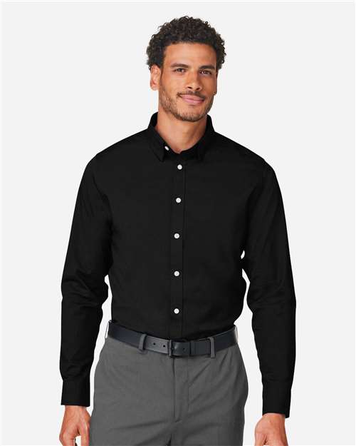 Devon & Jones Men's CrownLux Performance® Spencer Poplin Dress Shirt - DG505 Black