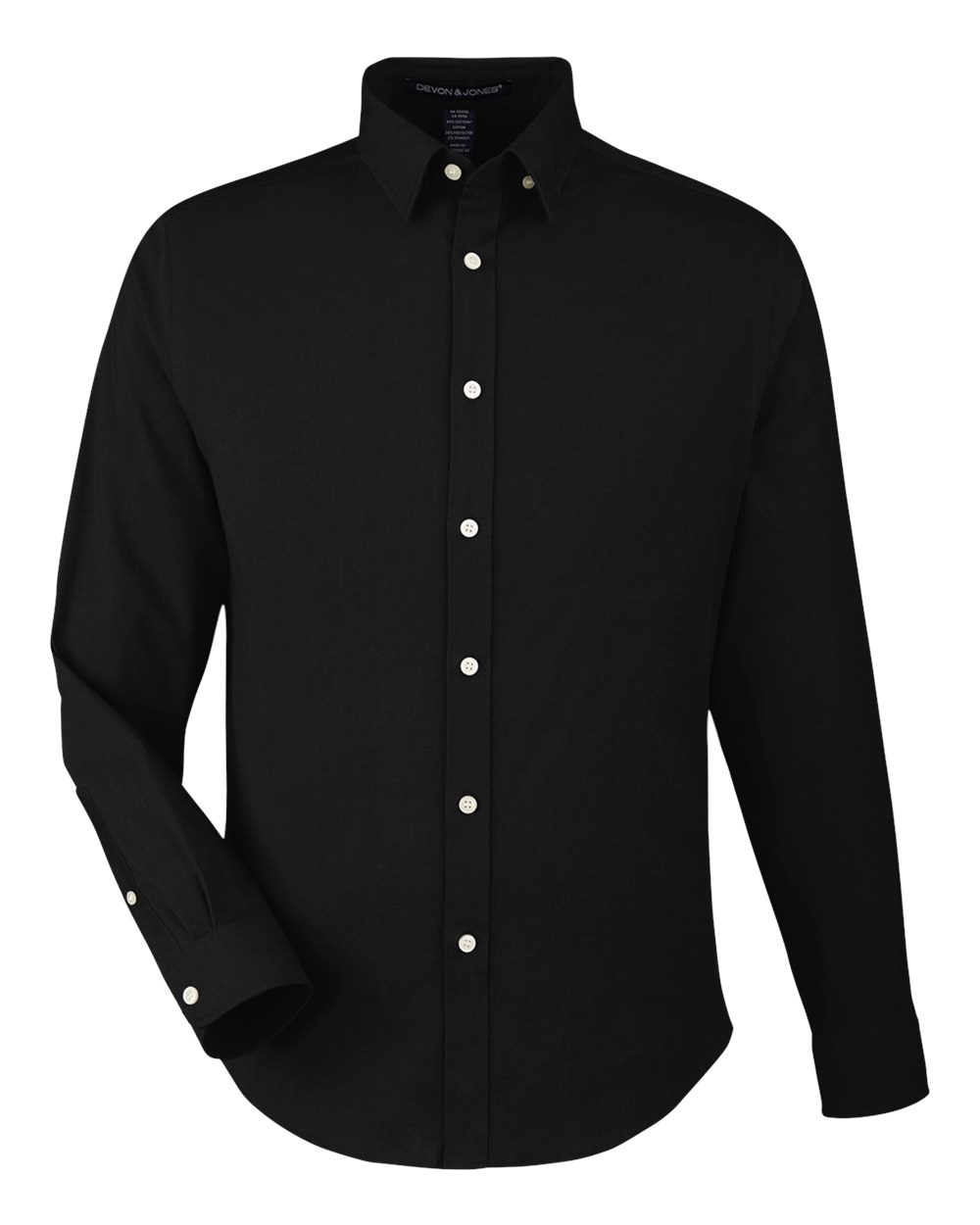 Devon & Jones Men's CrownLux Performance® Spencer Poplin Dress Shirt - DG505 Black