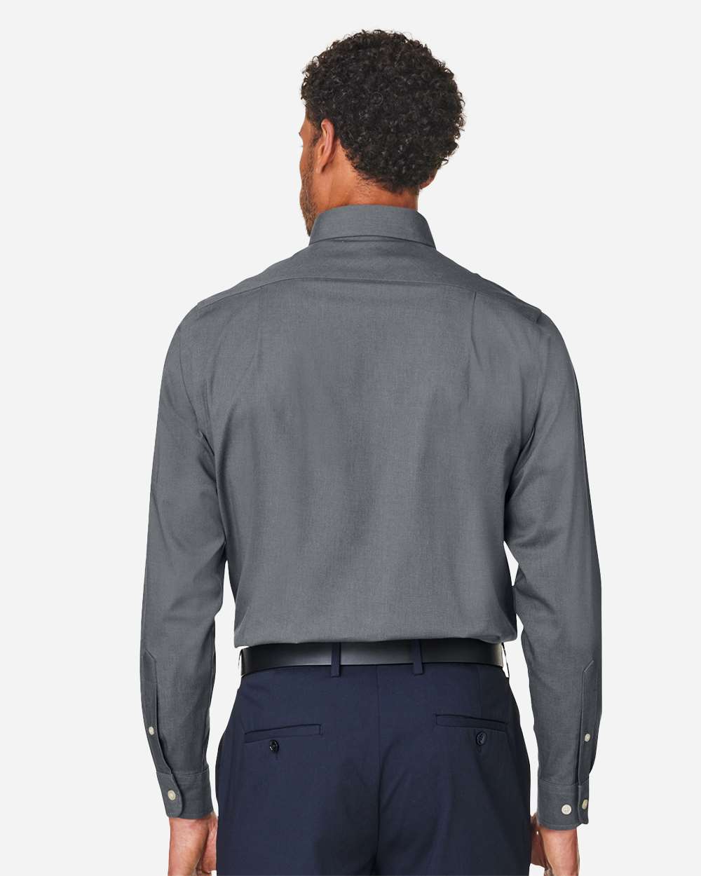 Devon & Jones Men's CrownLux Performance® Spencer Poplin Dress Shirt - DG505 Graphite Melange