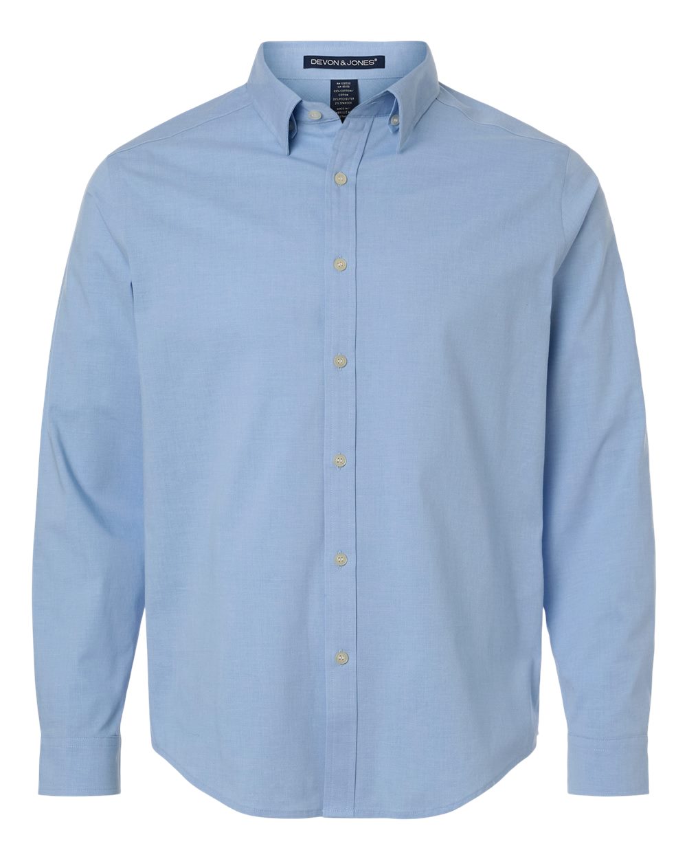 Devon & Jones Men's CrownLux Performance® Spencer Poplin Dress Shirt - DG505 Light Blue Melange