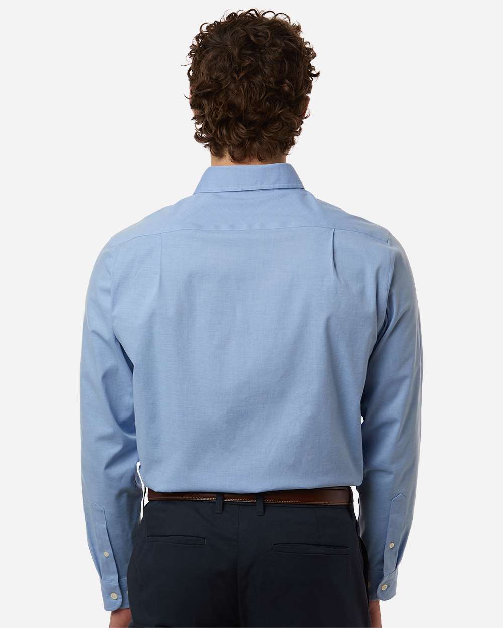 Devon & Jones Men's CrownLux Performance® Spencer Poplin Dress Shirt - DG505 Light Blue Melange