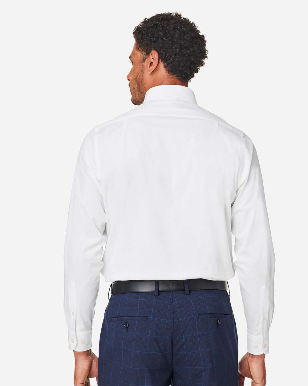 Devon & Jones Men's CrownLux Performance® Spencer Poplin Dress Shirt - DG505 White